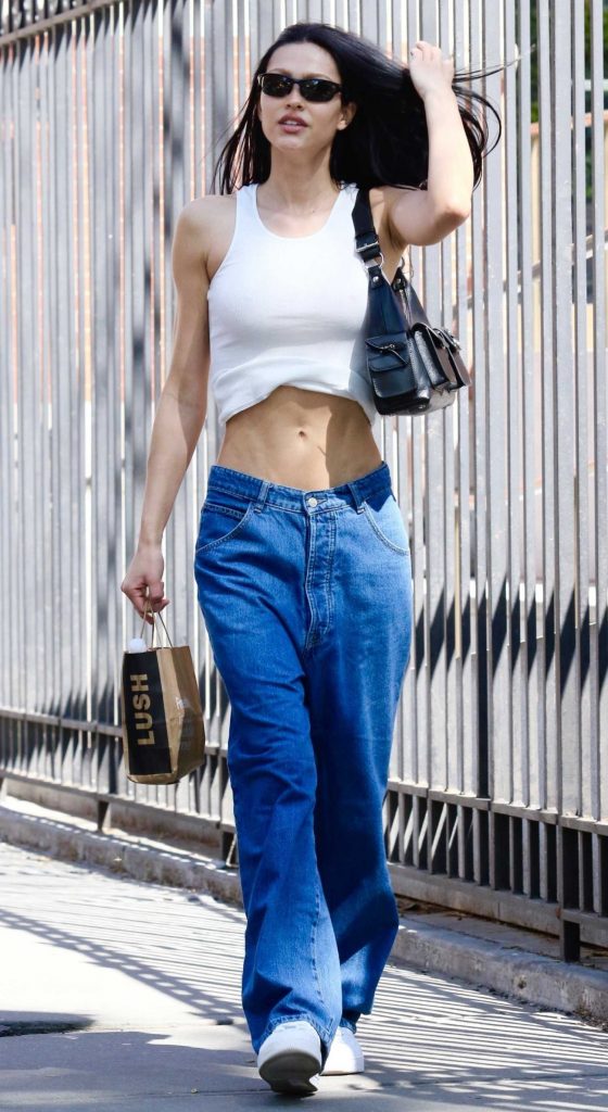 Amelia Hamlin in a White Tank Top
