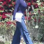 Caylee Cowan in a Blue Jeans Leaves a Business Meeting in Los Angeles