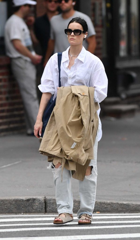 Jaimie Alexander in a White Shirt
