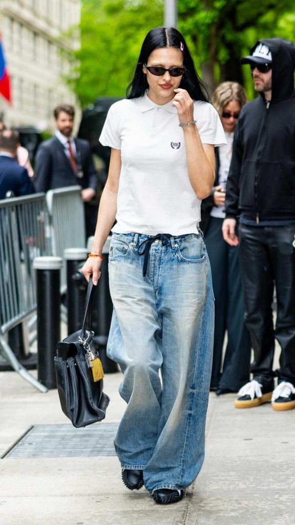 Amelia Hamlin in a White Polo