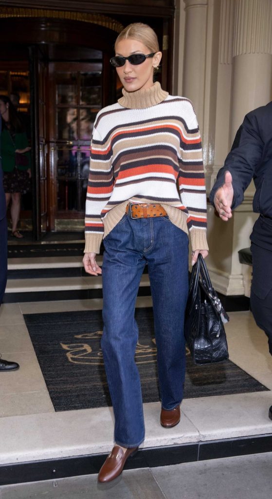 Bella Hadid in Blue Jeans