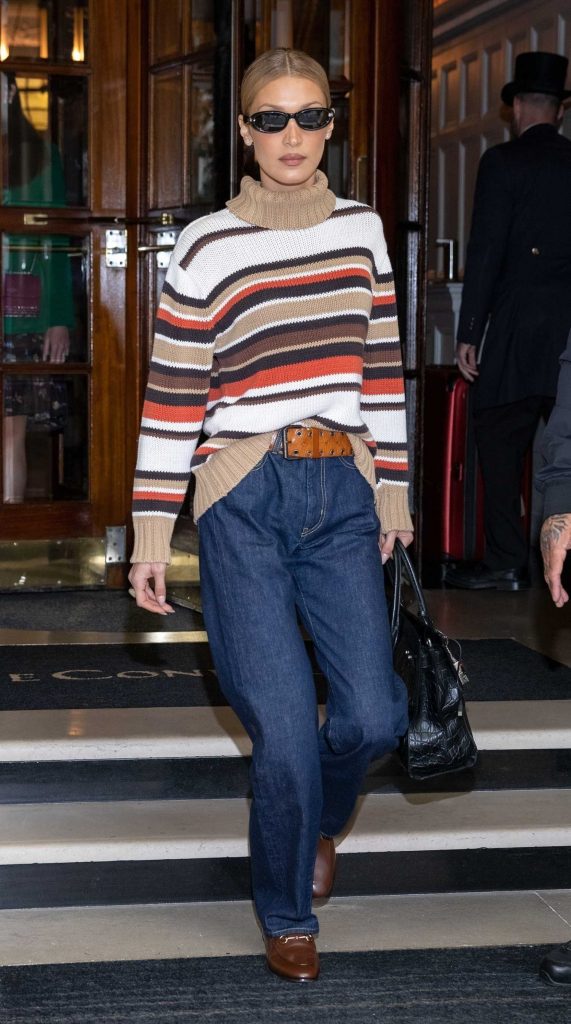 Bella Hadid in Blue Jeans