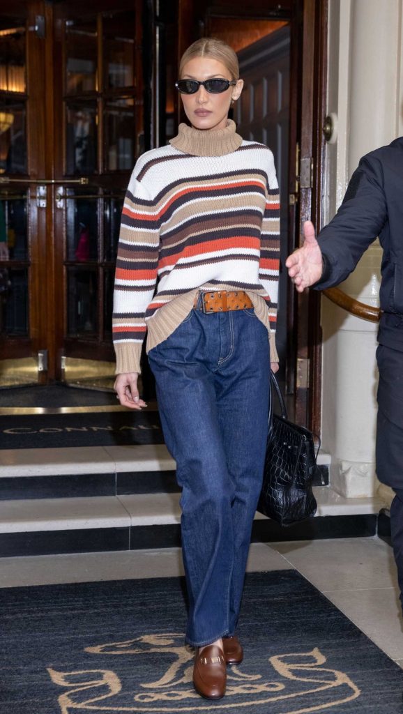 Bella Hadid in Blue Jeans