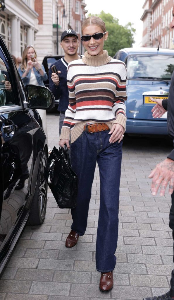 Bella Hadid in Blue Jeans