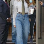 Eiza Gonzalez in a Blue Jeans Leaves Her Hotel in New York