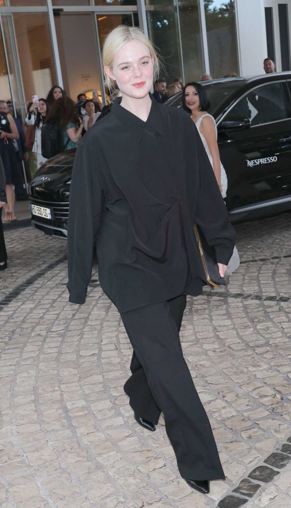 Elle Fanning in a Black Ensemble