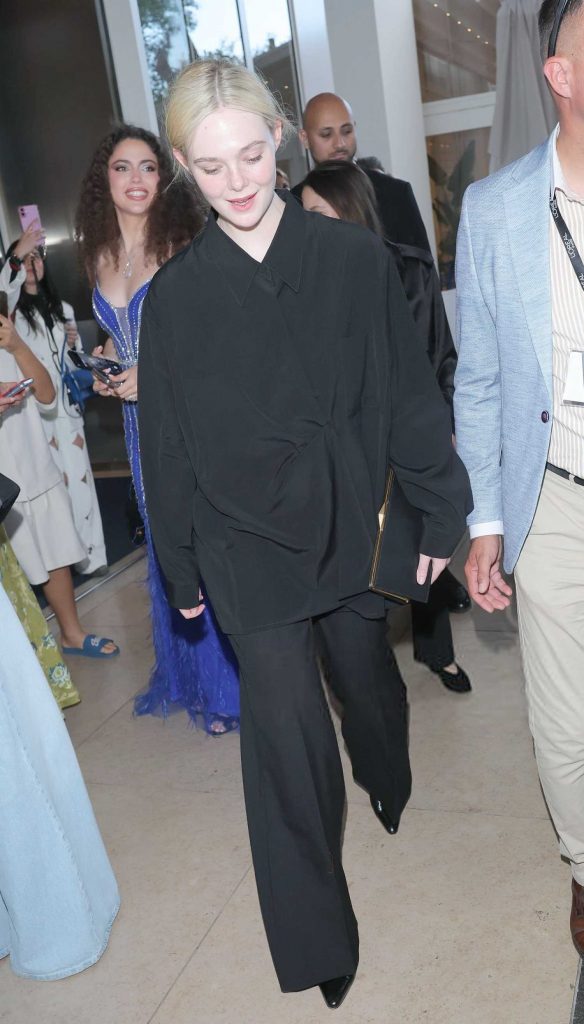 Elle Fanning in a Black Ensemble
