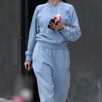Erika Jayne in a Baby Blue Sweatsuit Leaves Her Gym in Los Angeles