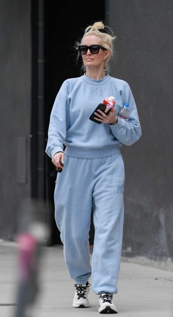 Erika Jayne in a Baby Blue Sweatsuit
