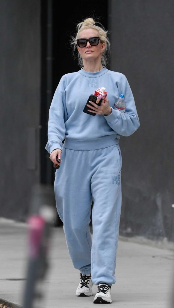 Erika Jayne in a Baby Blue Sweatsuit