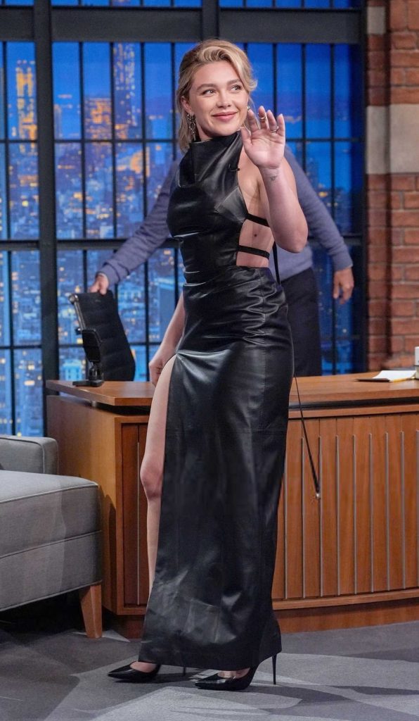 Florence Pugh in a Black Dress