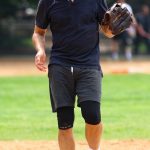 George Clooney in a White Cap Was Seen Playing in the Broadway League Softball Game in New York City