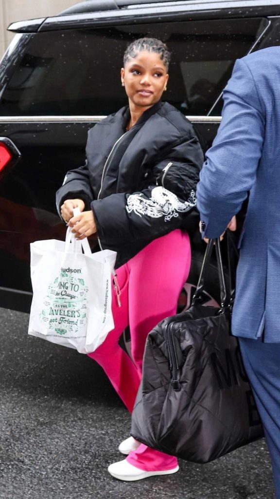 Halle Bailey in a Pink Pants