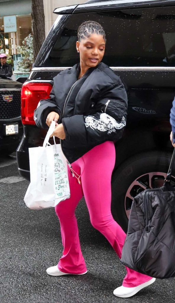 Halle Bailey in a Pink Pants