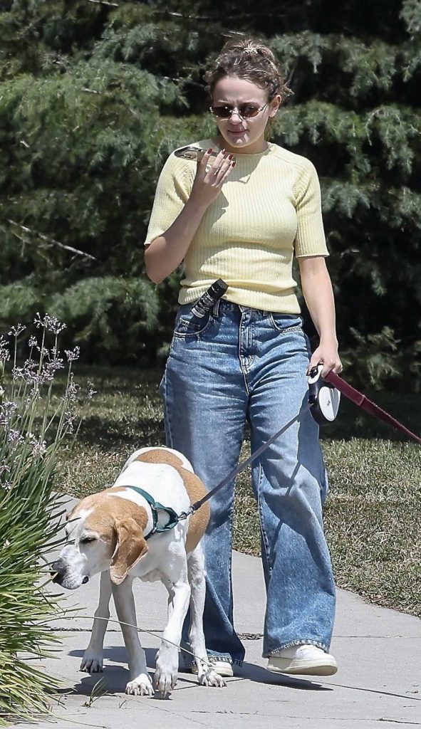Joey King in a White Sneakers