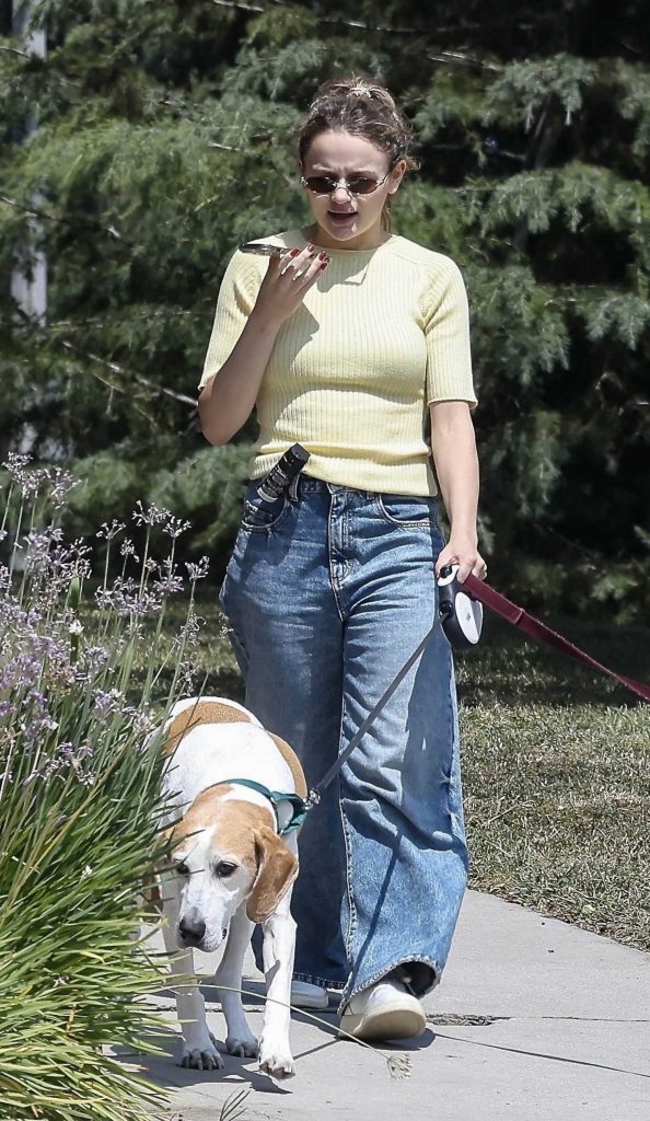 Joey King in a White Sneakers