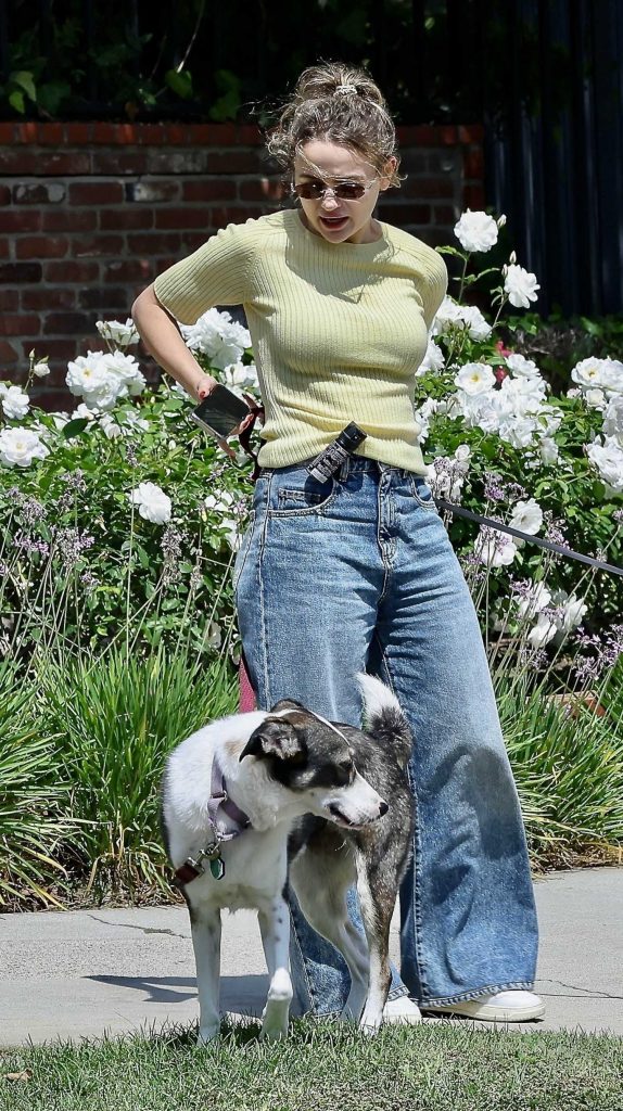 Joey King in a White Sneakers