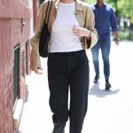 Kendall Jenner in a Beige Jacket Was Seen Out in SoHo in New York City