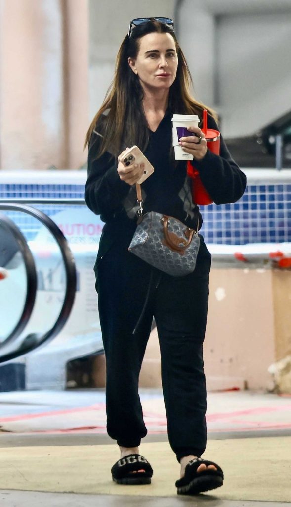 Kyle Richards in a Black Sweatpants