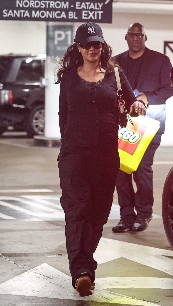 Rihanna in a Black Cap