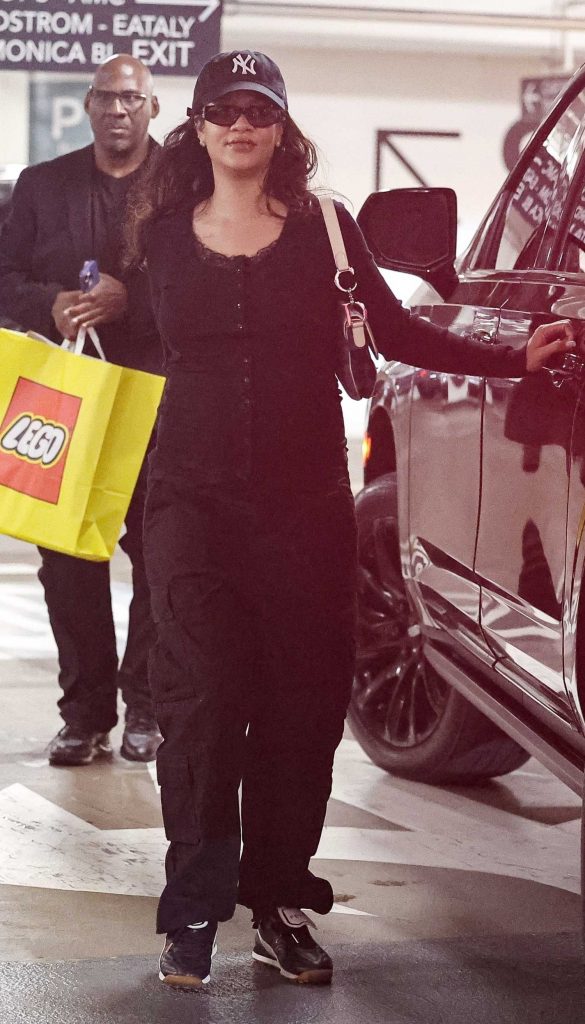 Rihanna in a Black Cap