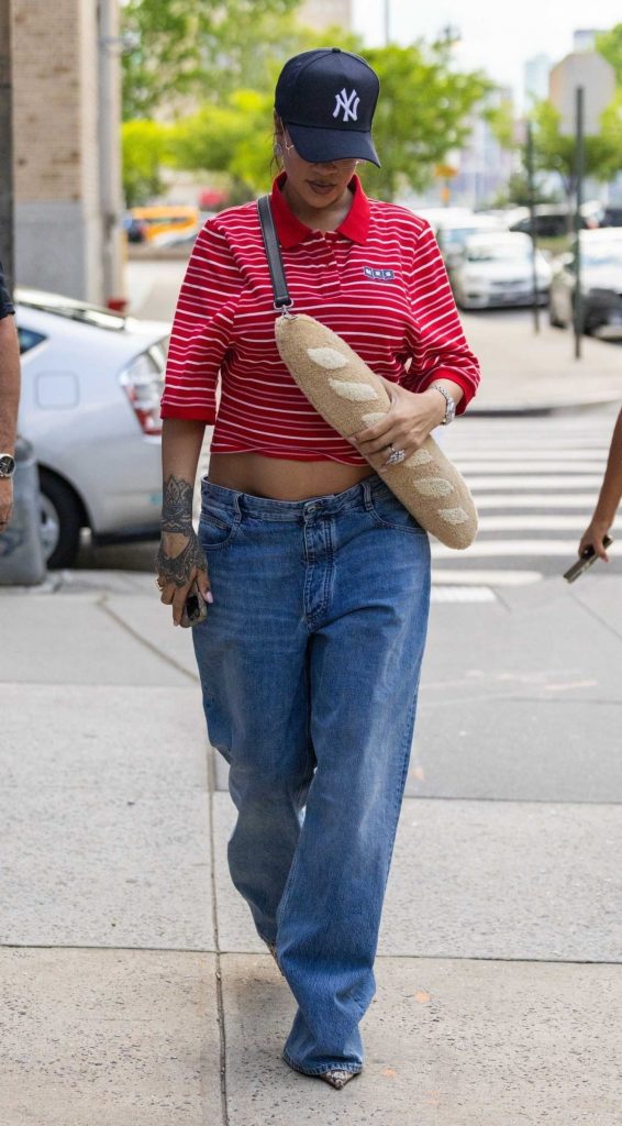 Rihanna in a Blue Cap