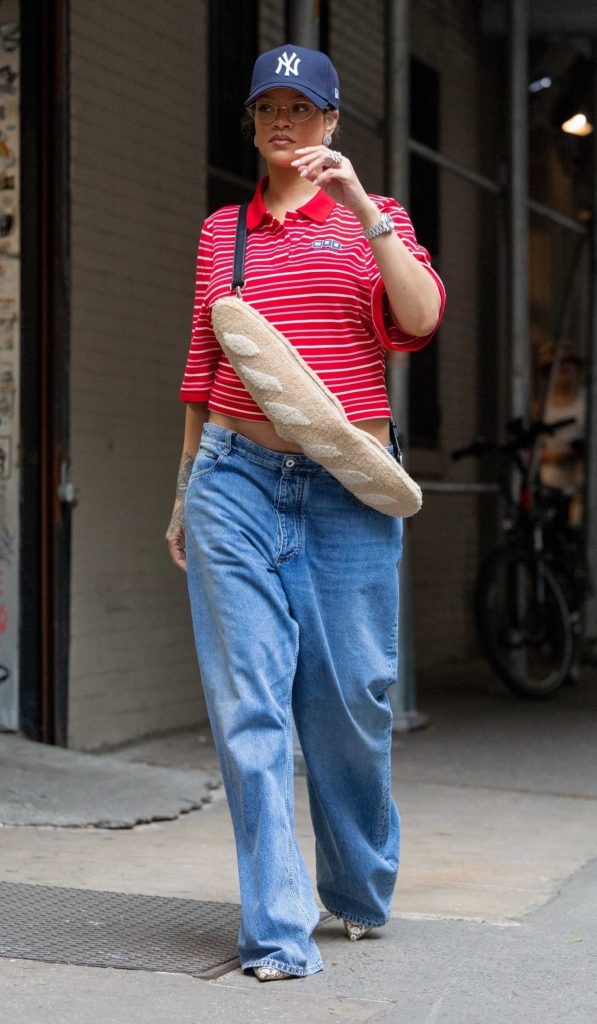 Rihanna in a Blue Cap