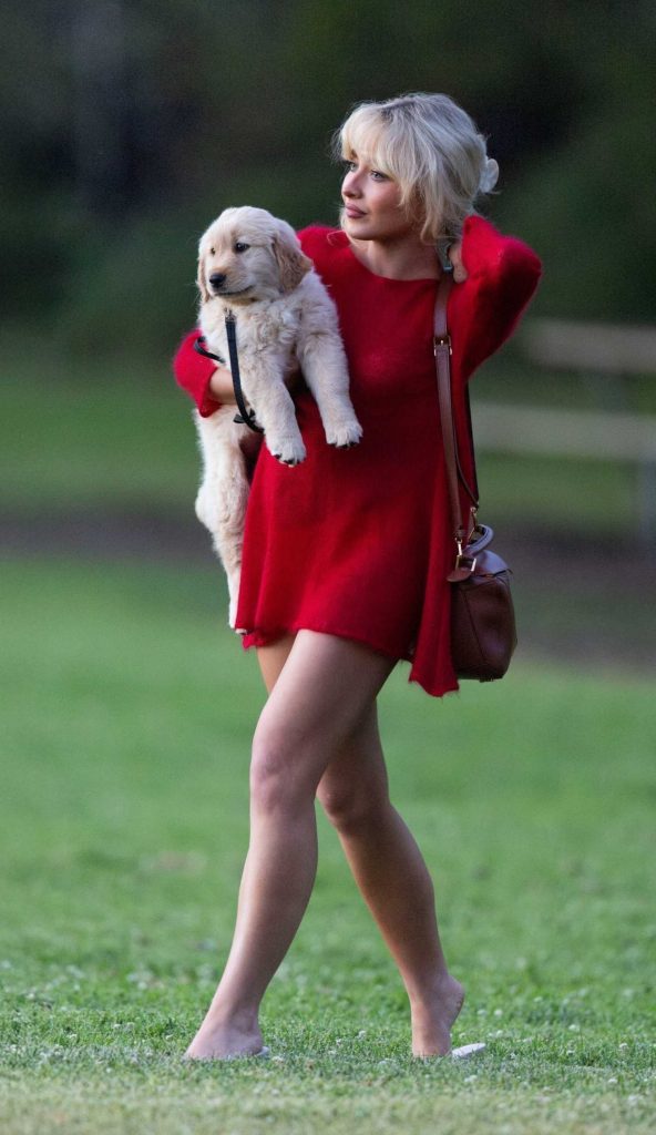 Sabrina Carpenter in a Red Dress