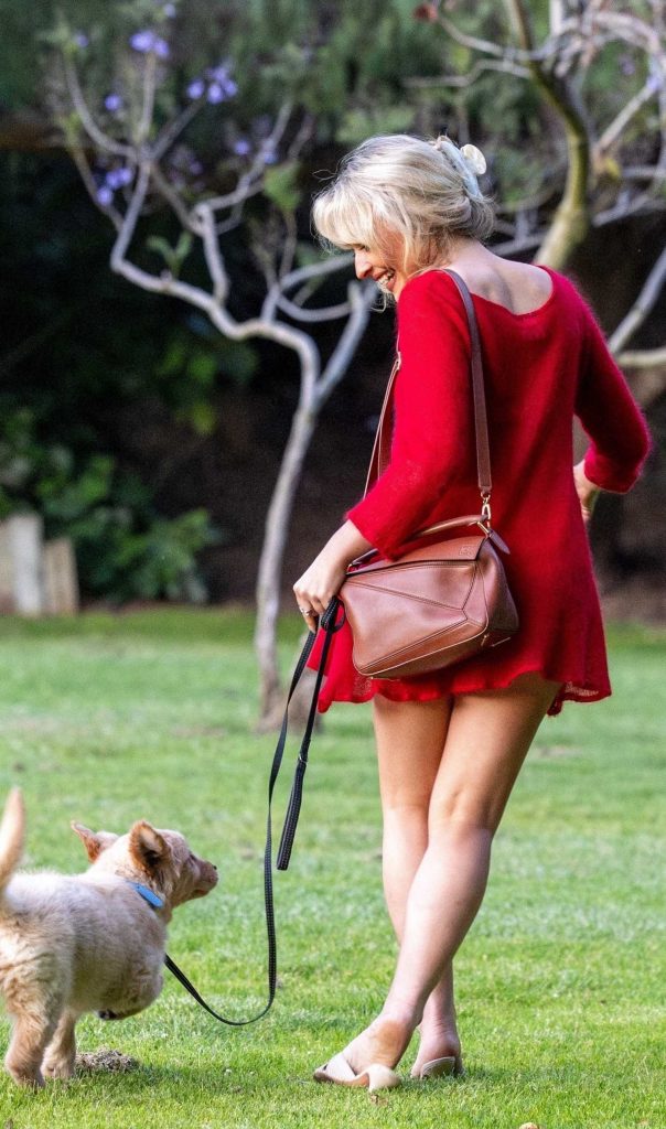 Sabrina Carpenter in a Red Dress