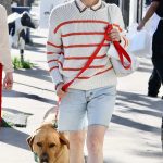 Selma Blair in a Blue Denim Shorts Was Seen Out in Los Angeles