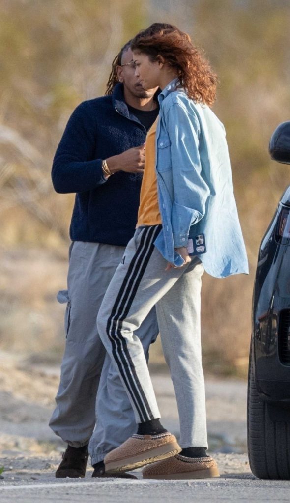 Zendaya in a Blue Shirt