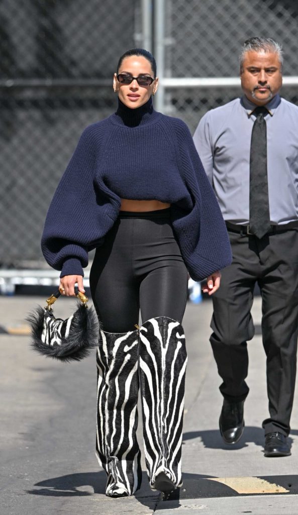 Adria Arjona in a Blue Sweater