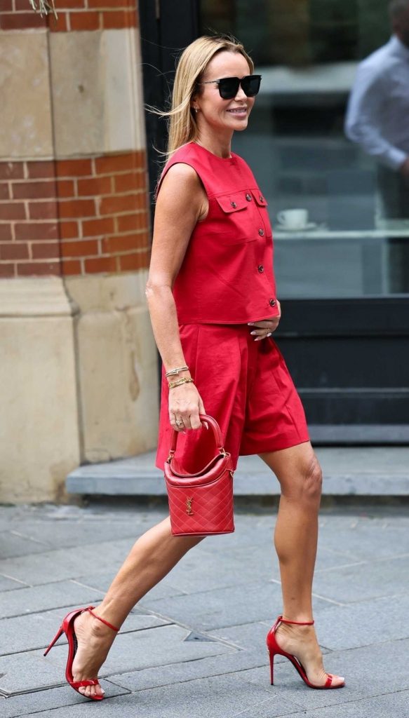 Amanda Holden in a Red Ensemble
