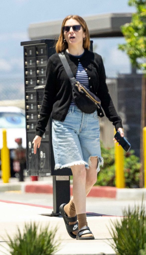 Anna Kendrick in a Black Cardigan