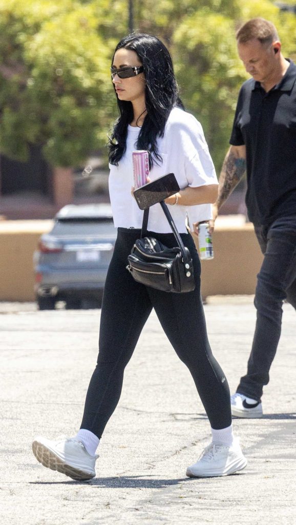 Demi Lovato in a White Sneakers