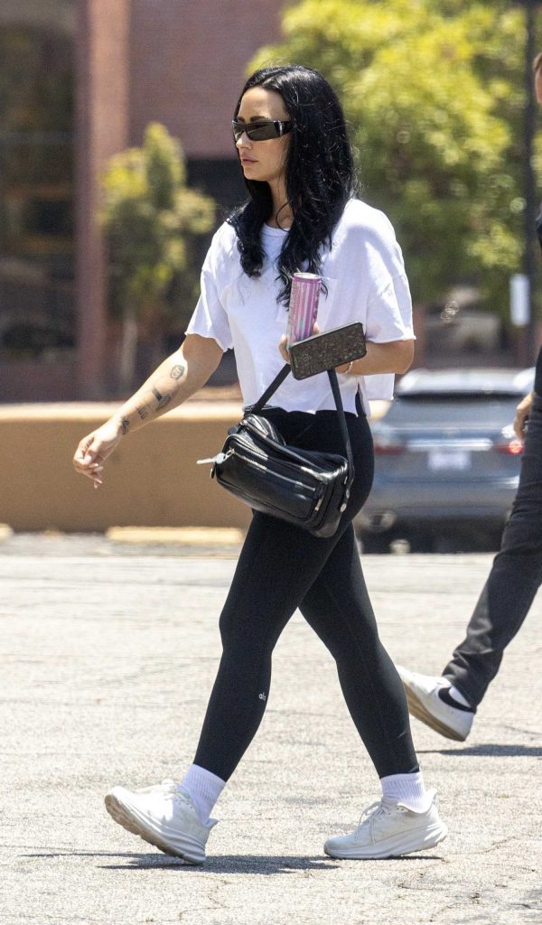Demi Lovato in a White Sneakers