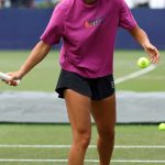 Emma Raducanu Was Seen During a Practice Session at 2025 Lexus Eastbourne Open in Eastbourne