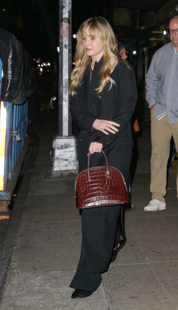 Jennifer Lawrence in a Black Coat