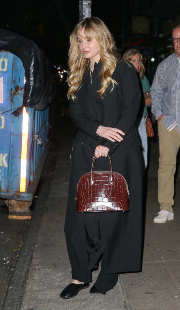 Jennifer Lawrence in a Black Coat