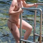 Olivia Wilde in a Tan Bikini on Vacation in Taormina