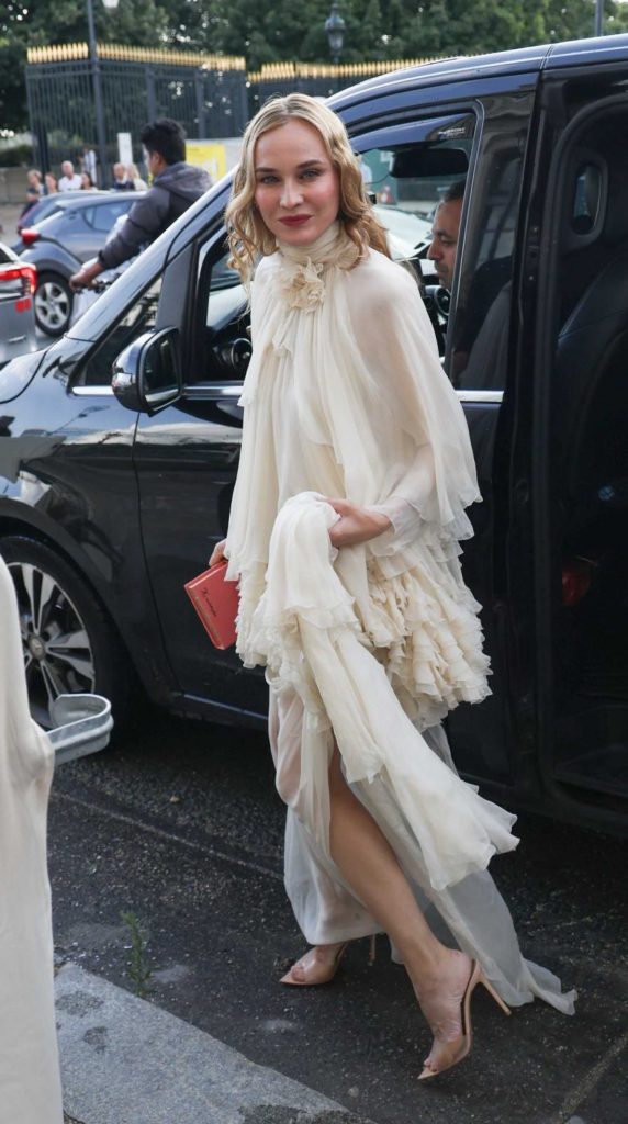 Diane Kruger in a Beige Dress