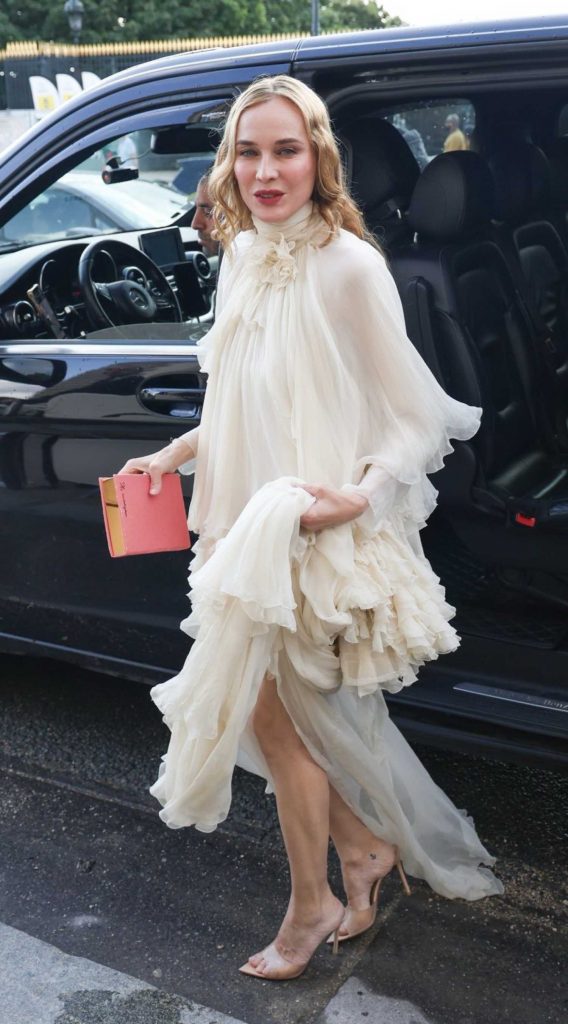 Diane Kruger in a Beige Dress