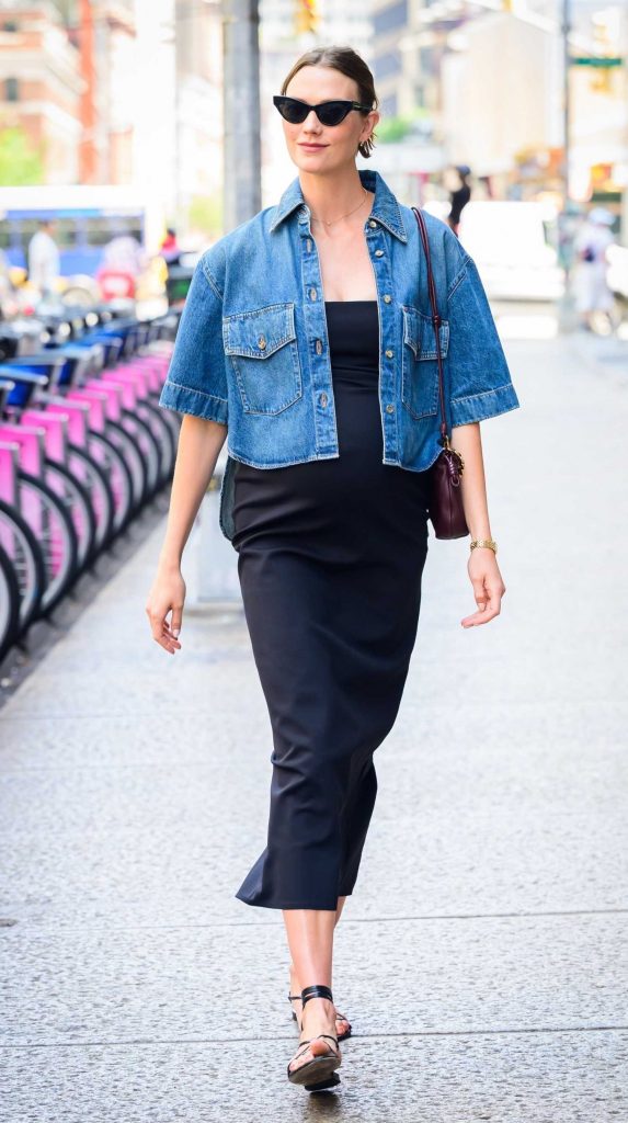 Karlie Kloss in a Denim Shirt
