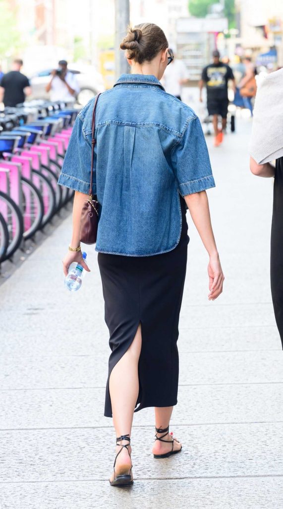 Karlie Kloss in a Denim Shirt
