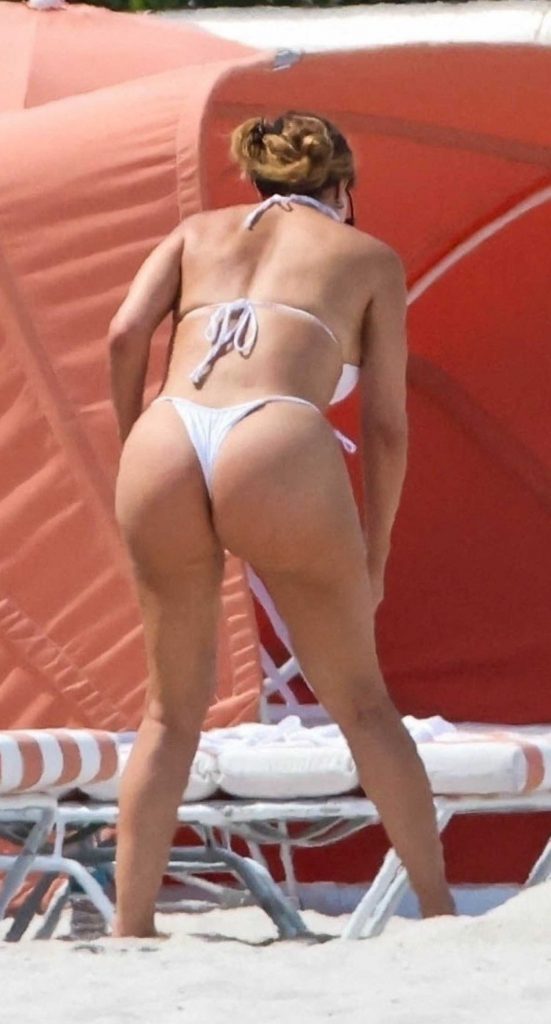 Larsa Pippen in a White Bikini