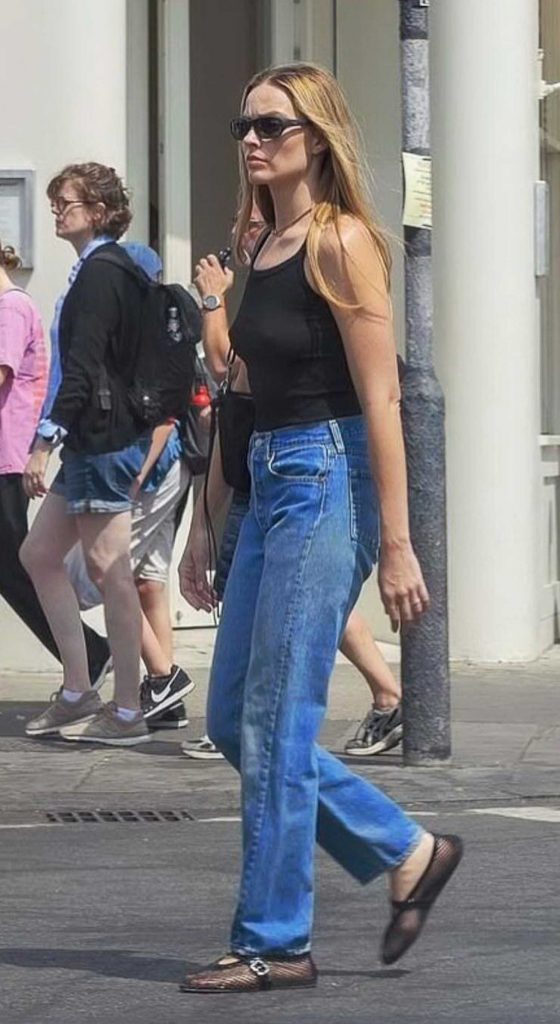 Margot Robbie in a Black Top