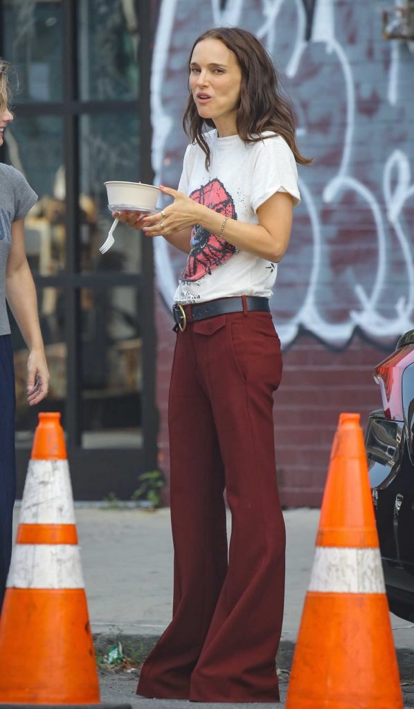 Natalie Portman in a White T-Shirt