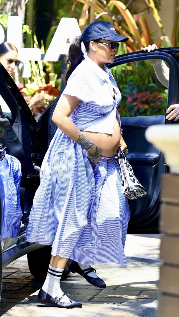 Rihanna in a Blue Cap