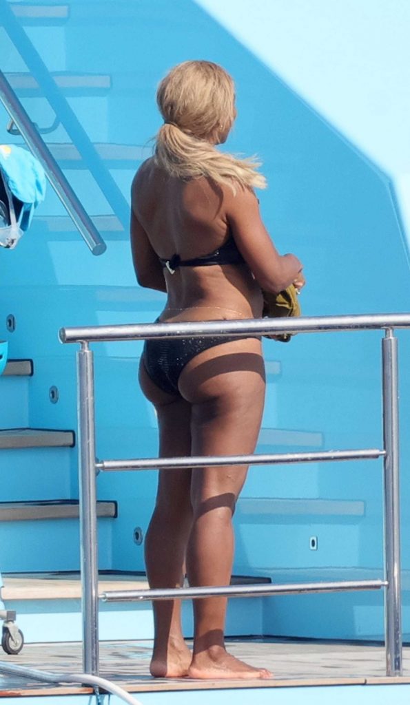 Serena Williams in a Black Bikini