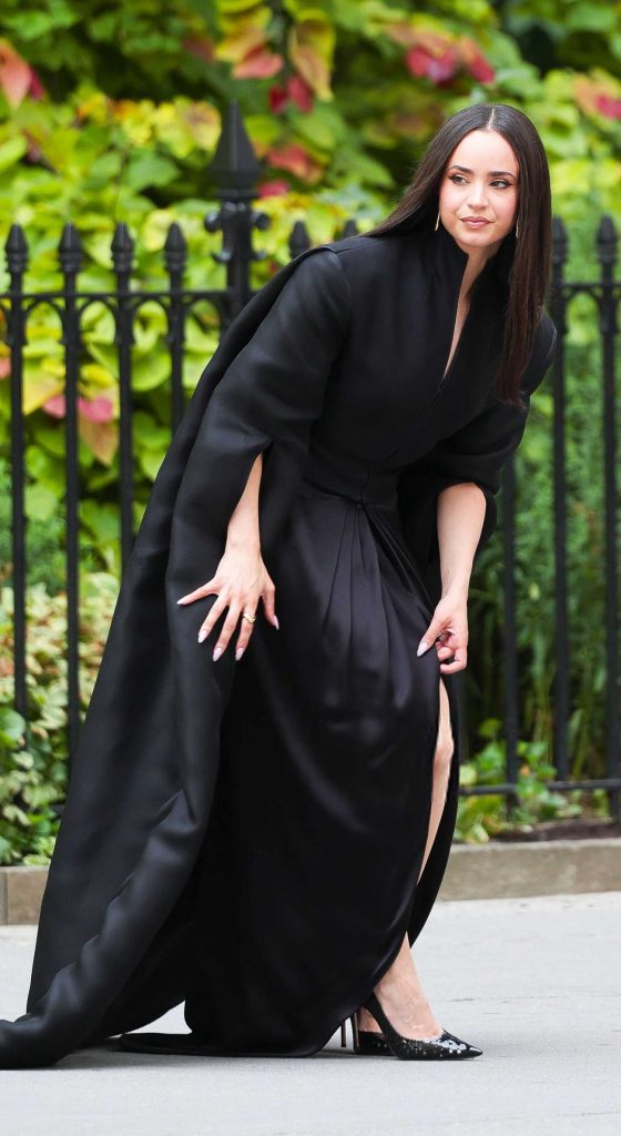 Sofia Carson in a Black Ensemble